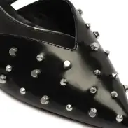 Gayle Leather Flat(5,Black)
