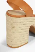 Isabel Cutout Leather Sandal(5,Beige)