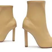 Gia Nappa Leather Bootie(5,Light Beige)
