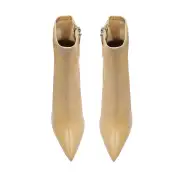 Gia Nappa Leather Bootie(5,Light Beige)