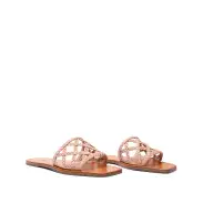 Ericka Leather Sandal(5,Sweet Rose)
