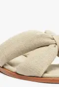 Fairy Casual Linen Sandal(5,Oyster)