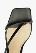 Heloise Mid Block Leather Sandal(5,Black)
