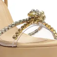 Jayda Platform Nubuck Sandal(5,Light Beige)
