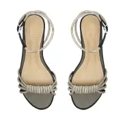 Jewell Casual Nappa Leather Sandal(5,Black)