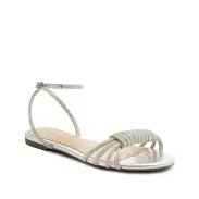 Jewell Casual Metallic Nappa Leather Sandal(5,Silver)