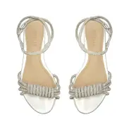 Jewell Casual Metallic Nappa Leather Sandal(5,Silver)