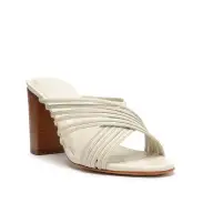 Evangeline Calf Leather Sandal(5,Pearl)