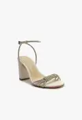 Jewell Block Nappa Leather Sandal(5,Crystal)
