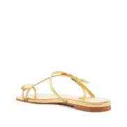 Elysa Leather Sandal(5,Gold)