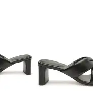 Fairy Mid Nappa Leather Sandal(5,Black)