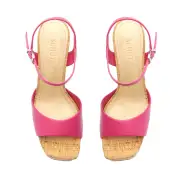 Glayce Nappa Leather Sandal(5,Hot Pink)