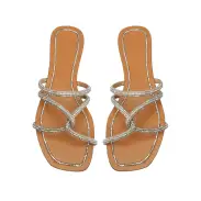 Honey Suede Sandal(5,Beige)