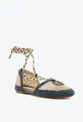 Jessel Flat Sandal(5,Blue)