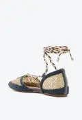 Jessel Flat Sandal(5,Blue)
