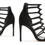 Julianna Suede Sandal(5,Black)