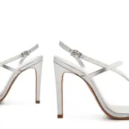 Heloise High Metallic Leather Sandal(5,Silver)