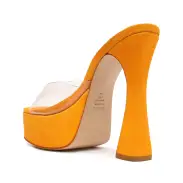 Haila Vinyl & Suede Sandal(5,Bright Sun)