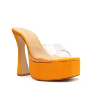 Haila Vinyl & Suede Sandal(5,Bright Sun)