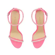 Fabienne Stretch Leather & Vinyl Sandal(5,Pink)