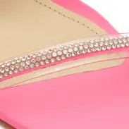 Fabienne Stretch Leather & Vinyl Sandal(5,Pink)