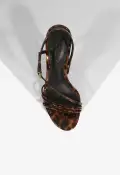 Inez Leather Sandal(5,Animal Print)