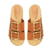 Enola Rope Flat Sandal(5,Honey Peach)