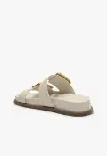 Enola Sporty Leather Sandal(5,Pearl)