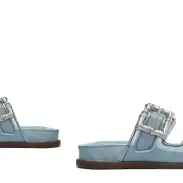 Enola Sporty Vinyl Sandal(5,Sky way)