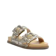 Enola Shine Sporty Leather Sandal(5,Light Wood)