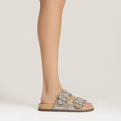 Enola Shine Sporty Leather Sandal(5,Light Wood)