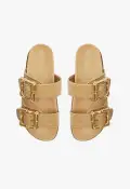 Enola Sporty Woven Leather Sandal(5,Light Beige)