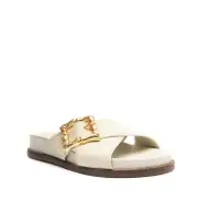Enola Crossed Sporty Sandal(5,Pearl)