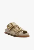Enola Sporty Linen Sandal(5,Oyster)