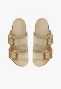 Enola Sporty Linen Sandal(5,Oyster)