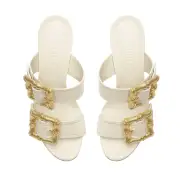 Enola Leather Sandal(5,Pearl)