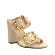 Enola Studs Leather Sandal(5,Eggshell)