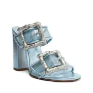 Enola Vinyl Leather Sandal(5,Sky way)
