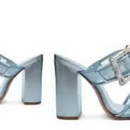 Enola Vinyl Leather Sandal(5,Sky way)