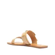 Enola Double Leather Sandal(5,Light Beige)