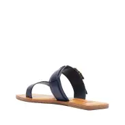 Enola Double Leather Sandal(5,Blue)