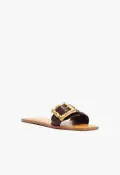 Enola Woven Leather Sandal(5,Dark Chocolate)