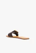 Enola Woven Leather Sandal(5,Dark Chocolate)