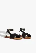 Isabel Leather Sandal(5,Black)
