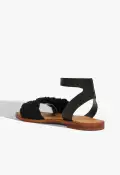Isabel Leather Sandal(5,Black)
