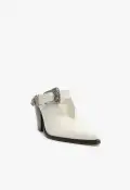 Jeane Casual Leather Pump(5,White)