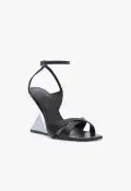 Jill Nappa Leather Sandal(5,Black)