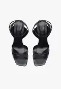 Jill Nappa Leather Sandal(5,Black)