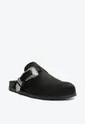 Grace Leather Flat(5,Black)