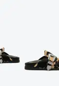 Grace Leather Flat(5,Brown)